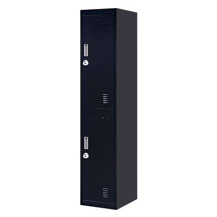 2-Door Vertical Locker for Office Gym Shed School Home Storage