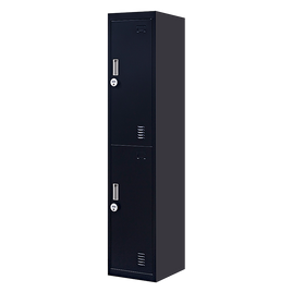 2-Door Vertical Locker for Office Gym Shed School Home Storage