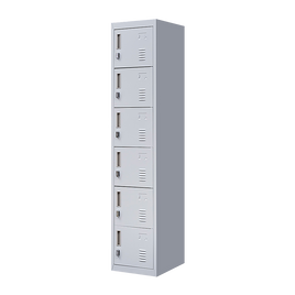 6-Door Locker for Office Gym Shed School Home Storage