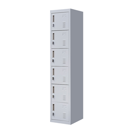 6-Door Locker for Office Gym Shed School Home Storage