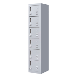 6-Door Locker for Office Gym Shed School Home Storage
