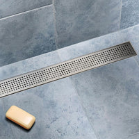 800mm Bathroom Shower Stainless Steel Grate Drain w/Centre outlet Floor Waste