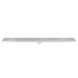 1000mm Bathroom Shower Stainless Steel Grate Drain w/Centre outlet Floor Waste Square Pattern