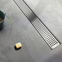 1000mm Bathroom Shower Stainless Steel Grate Drain w/Centre outlet Floor Waste Square Pattern