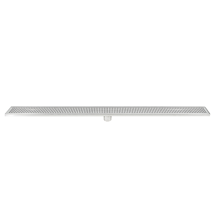 1200mm Bathroom Shower Stainless Steel Grate Drain w/Centre outlet Floor Waste Square Pattern