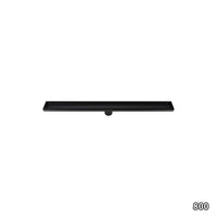 800mm Tile Insert Shower Bathroom Black Grate Drain w/Centre outlet Floor Waste