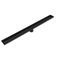 900mm Tile Insert Bathroom Shower Black Grate Drain w/Centre outlet Floor Waste