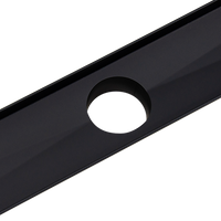 900mm Bathroom Shower Black Grate Drain w/Centre outlet Floor Waste Square Pattern