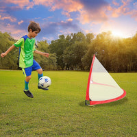 Portable Kids Soccer Goal Set with Cones