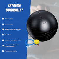 75cm Static Strength Exercise Stability Ball with Pump