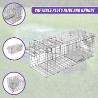 Trap Humane Possum Cage Live Animal Safe Catch Rabbit Cat Hare Fox Bird