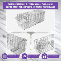 Trap Humane Possum Cage Live Animal Safe Catch Rabbit Cat Hare Fox Bird