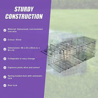 Trap Humane Possum Cage Live Animal Safe Catch Rabbit Cat Hare Fox Bird