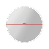 60cm LED Wall Mirror Bathroom Mirrors Light Decor Round