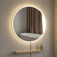 90cm LED Wall Mirror Bathroom Mirrors Light Decor Round