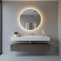 90cm LED Wall Mirror Bathroom Mirrors Light Decor Round