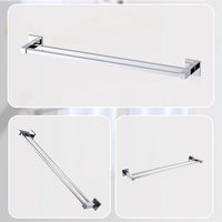 Double Classic Chrome Towel Bar Rail Bathroom