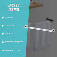 Double Classic Chrome Towel Bar Rail Bathroom