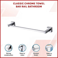 Classic Chrome Towel Bar Rail Bathroom