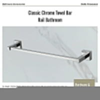 Classic Chrome Towel Bar Rail Bathroom