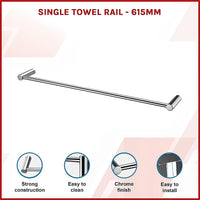 Single Towel Rail - 615mm