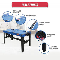 4FT 12-in-1 Combo Games Tables Foosball Soccer Basketball Hockey Pool Table Tennis