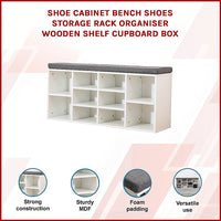 Shoe Cabinet Bench Shoes Storage Rack Organiser Wooden Shelf Cupboard Box