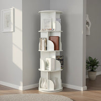 360-degree Rotating 4 Tier Display Shelf Bookcase Organiser