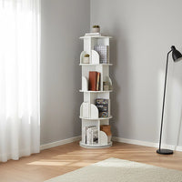 360-degree Rotating 4 Tier Display Shelf Bookcase Organiser