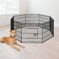 24" 8 Panel Pet Dog Playpen Puppy Exercise Cage Enclosure Fence Play Pen