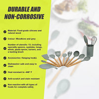 13x Kitchen Utensils for Cooking Baking Silicone Set