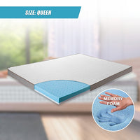 Queen Cooling Gel Memory Foam Mattress Topper – CertiPUR-US Certified Foam
