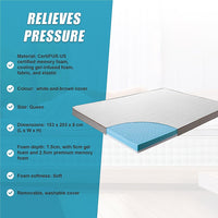 Queen Cooling Gel Memory Foam Mattress Topper – CertiPUR-US Certified Foam