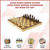 Chess Board Games Folding Large Chess Wooden Chessboard Set Wood Toy Gift