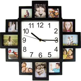 Photo Frame Clock Picture Collage 12Picture Display Photowall