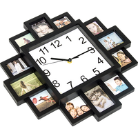 Photo Frame Clock Picture Collage 12Picture Display Photowall