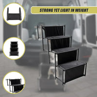 Folding Dog Car Boot Steps Ladder Lightweight Strong Pet Stairs