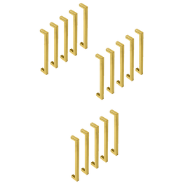 15 x Brushed Brass Drawer Pulls Kitchen Cabinet Handles - Gold Finish 192mm