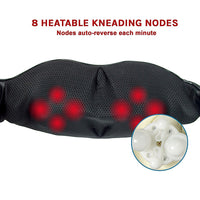 Shiatsu Neck & Back Massager with Heat – Deep Kneading Massage Pillow for Shoulders