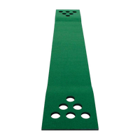 Golf Beer Pong Game Toy Set Green Golf Putting Matt with 2 Putters, 6 Balls