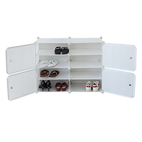 White Cube DIY Shoe Cabinet Rack Storage Portable Stackable Organiser Stand