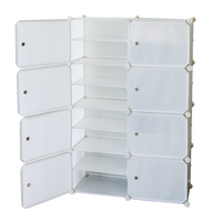 White Cube DIY Shoe Cabinet Rack Storage Portable Stackable Organiser Stand