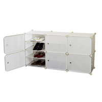 White Cube DIY Shoe Cabinet Rack Storage Portable Stackable Organiser Stand