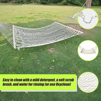 4m Traditional Cotton Rope Hammock with Hanging Hardware