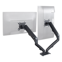 Dual Screen Gas-strut Monitor Stand Mount Desktop Bracket for LED/LC