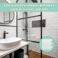 Tiles 3D Peel and Stick Wall Tile Subway White (30 x 30cm x 10 sheets)