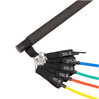 Exercise Pilates Bar Kit Resistance Bands Yoga Fitness Stretch Workout Gym