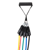 Exercise Pilates Bar Kit Resistance Bands Yoga Fitness Stretch Workout Gym