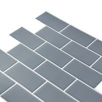 Tiles 3D Peel and Stick Wall Tile Dark Grey 10 Sheets