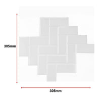 Tiles 3D Peel and Stick Wall Tile Herringbone White 10 Sheets